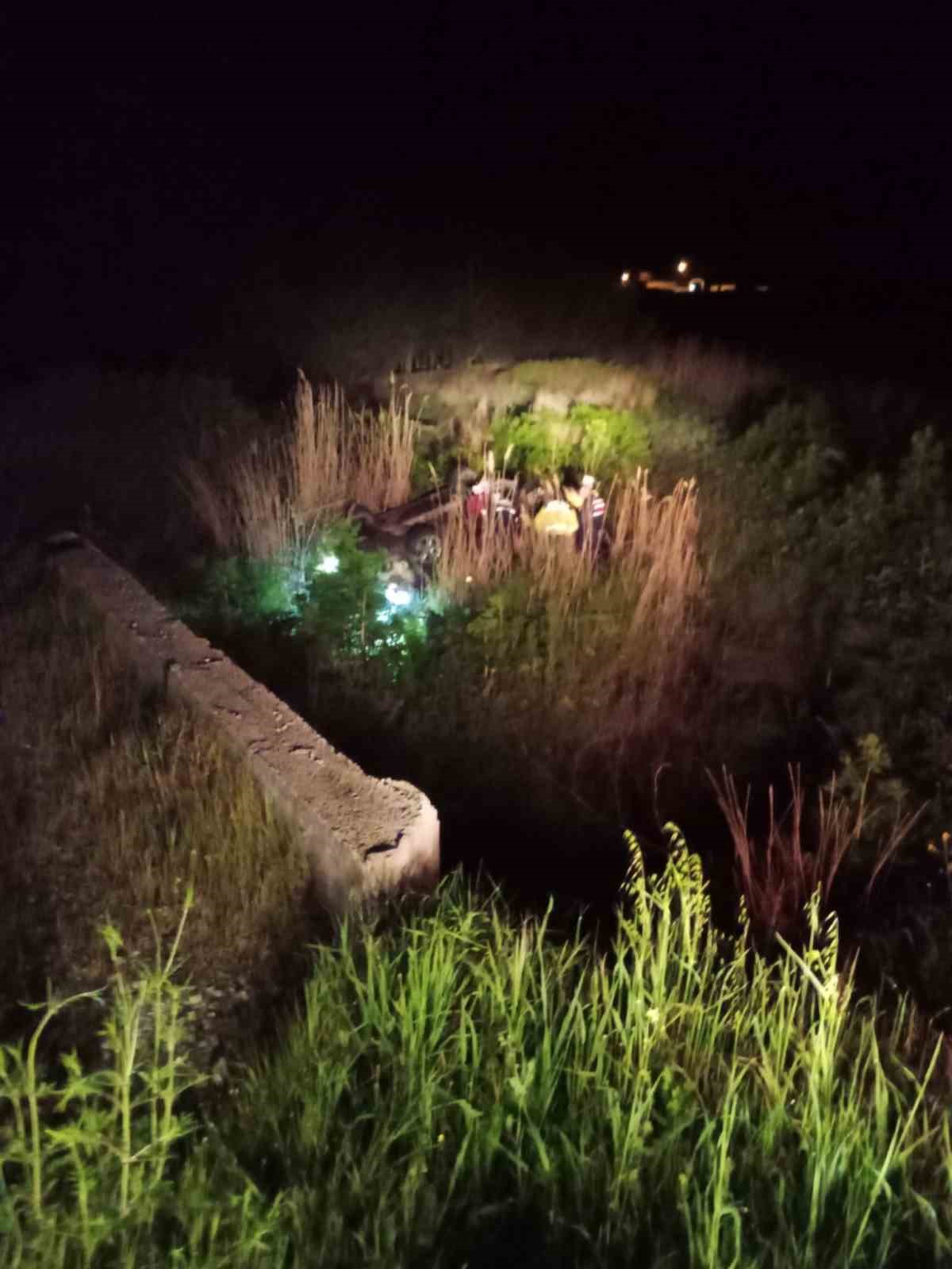 Manyas’ta tek taraflı trafik kazası
