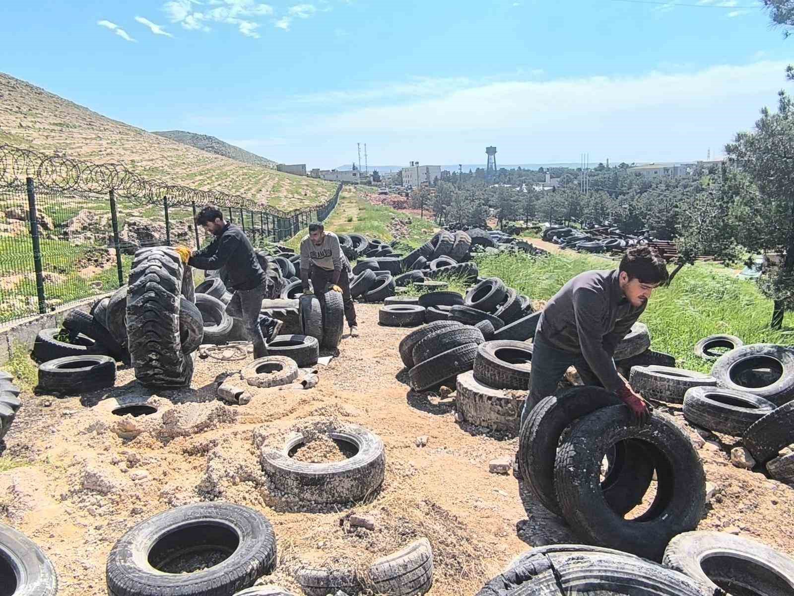 Mardin Büyükşehir Belediyesi, 100 ton atık lastiği geri dönüşüme kazandırdı
