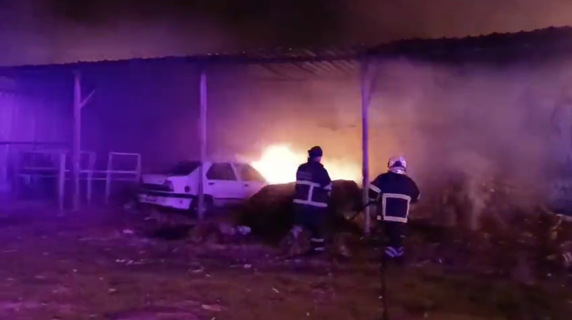 Mardin’de otomobilde çıkan yangın söndürüldü
