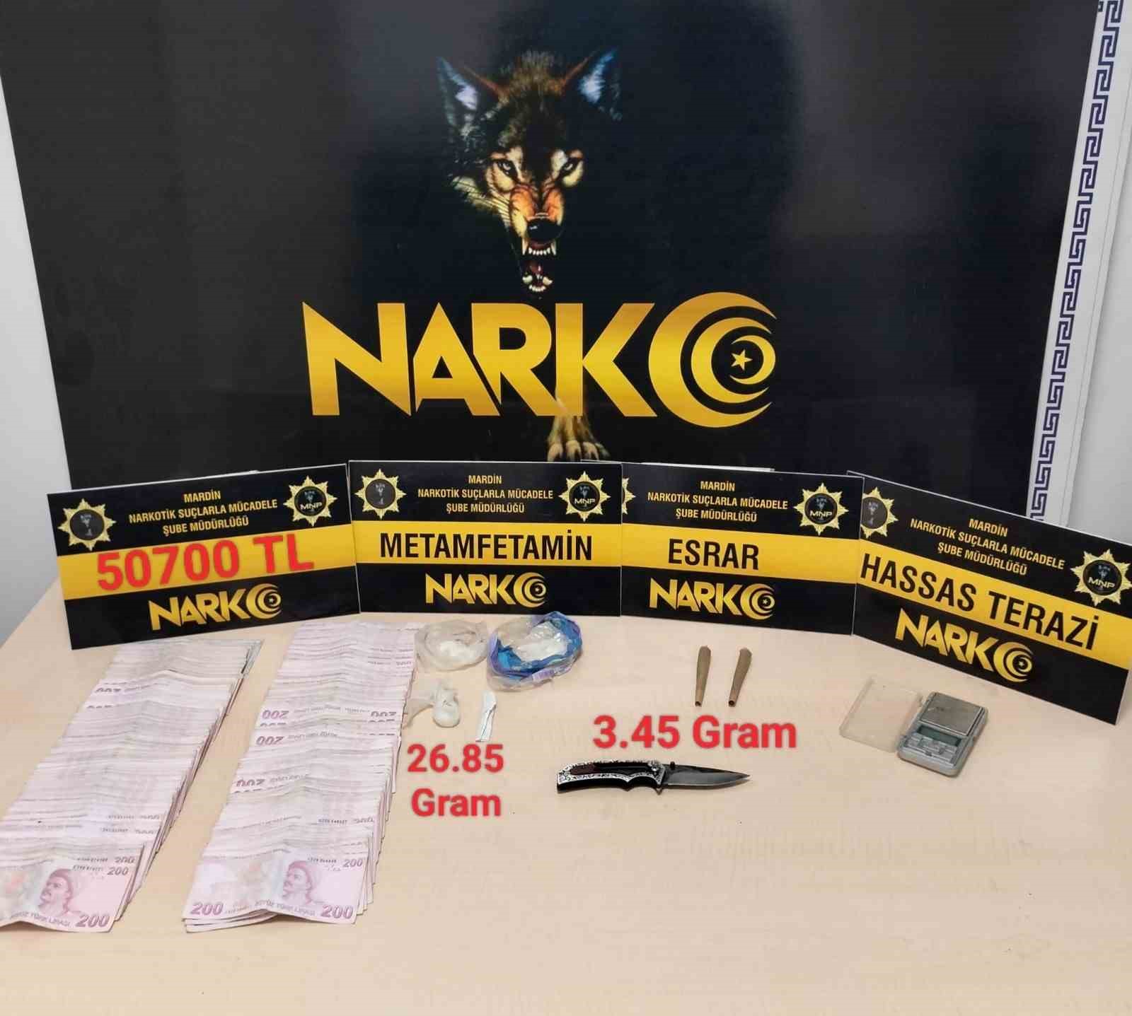 Mardin’de uyuşturucu operasyonunda 3 şüpheli yakalandı
