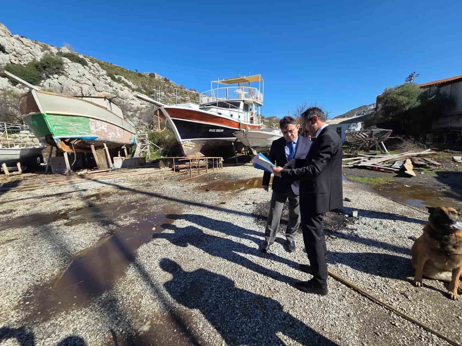 Marmaris Bozburun Tersane bölgesinde yatırım alanlarına yerinde inceleme
