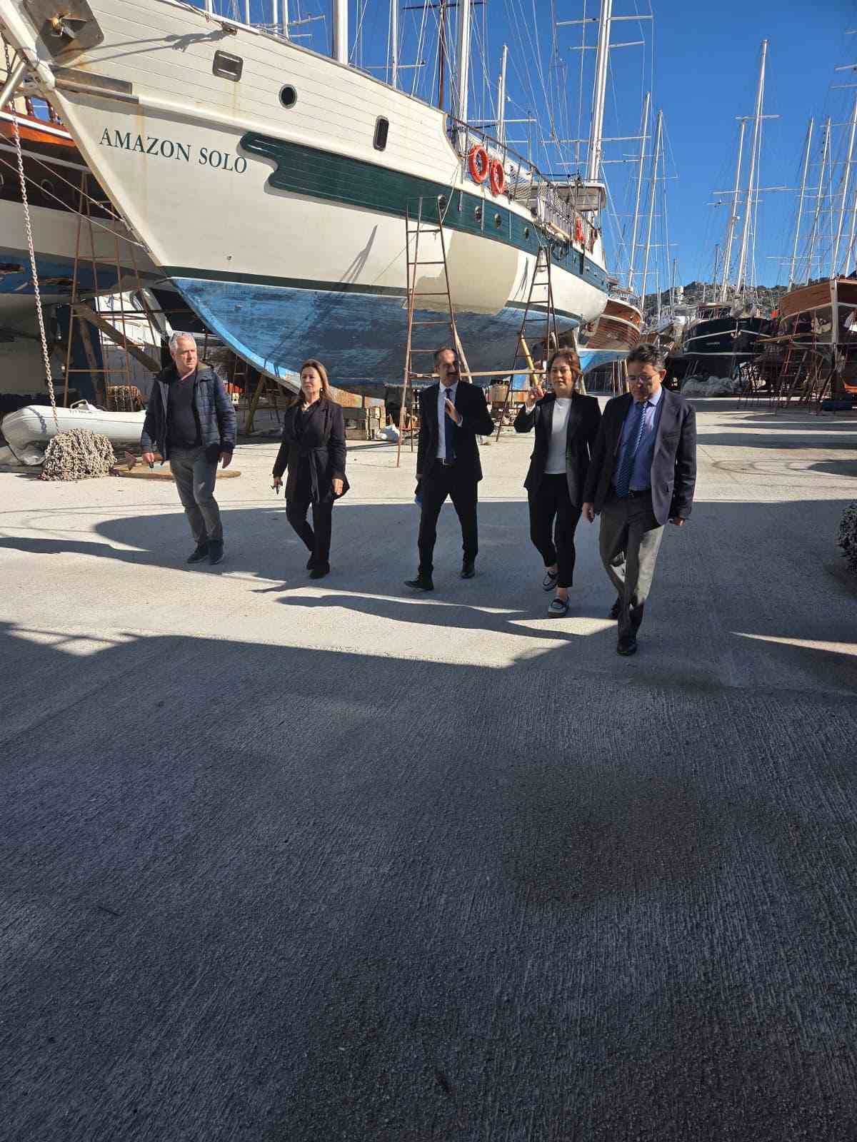 Marmaris Bozburun Tersane bölgesinde yatırım alanlarına yerinde inceleme
