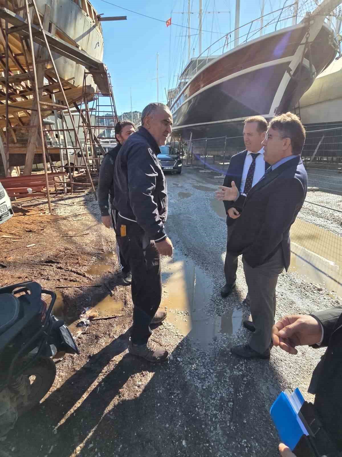 Marmaris Bozburun Tersane bölgesinde yatırım alanlarına yerinde inceleme
