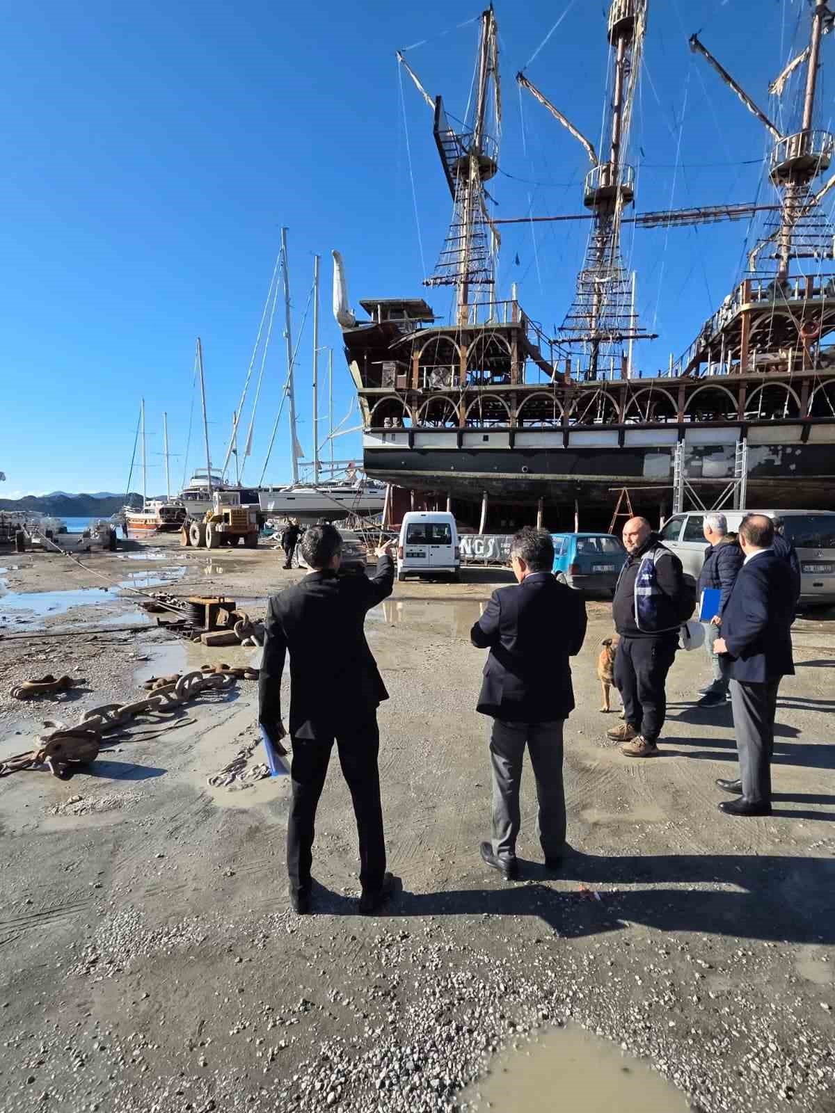 Marmaris Bozburun Tersane bölgesinde yatırım alanlarına yerinde inceleme
