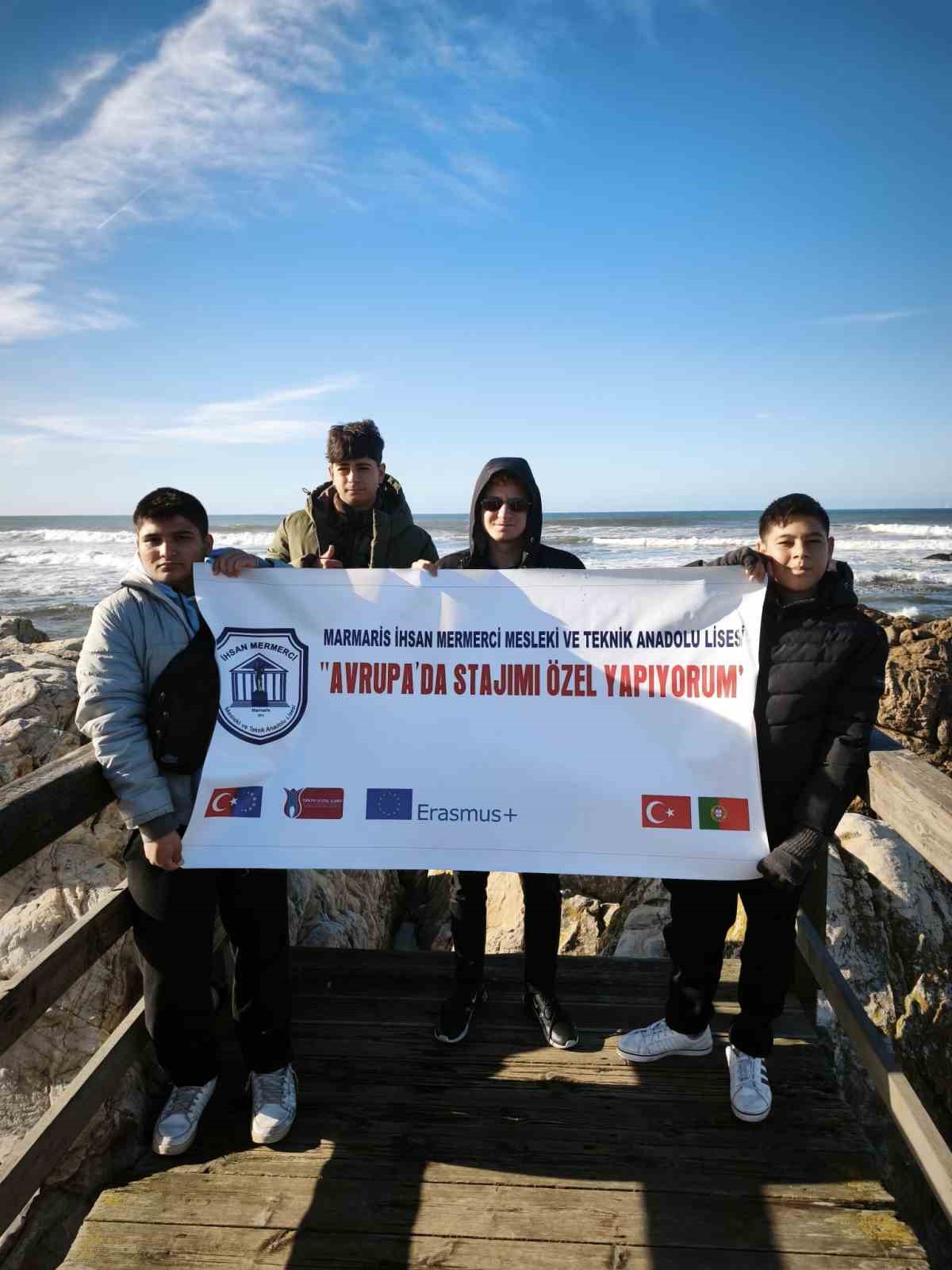 Marmarisli öğrenciler ‘Avrupa’da stajımı özel yapıyorum’ projesiyle Portekiz’de staj yaptı

