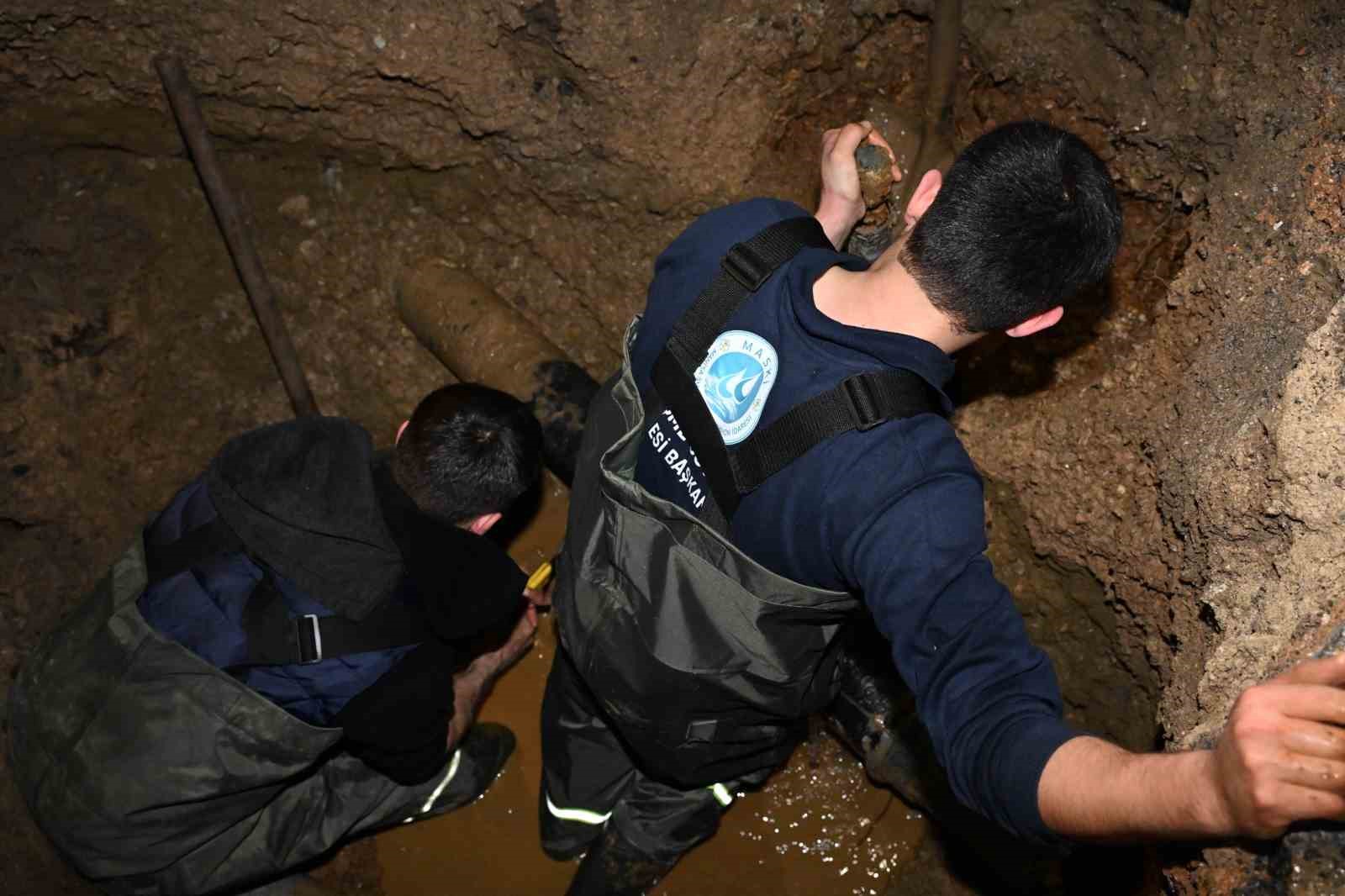 MASKİ’den Manisa altyapısında gece mesaisi
