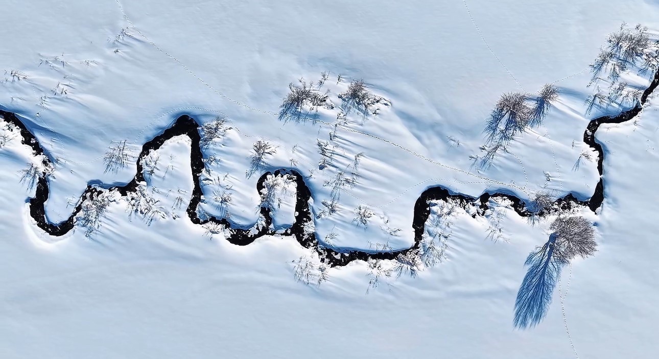 Mendereslerin karlı manzarası mest etti
