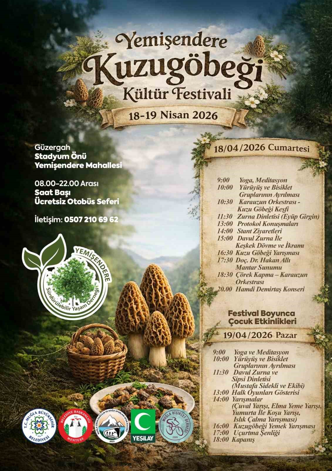 Menteşe’de doğa ve kültür buluşması Yemişendere Kuzugöbeği festivali başlıyor
