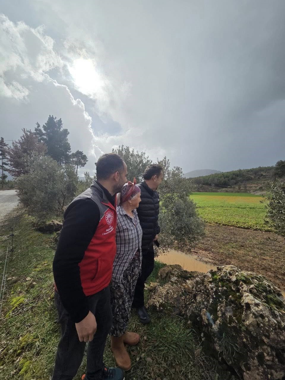 Menteşe’de sağanak yağışların ardından tarım arazilerinde hasar tespit çalışmaları başladı
