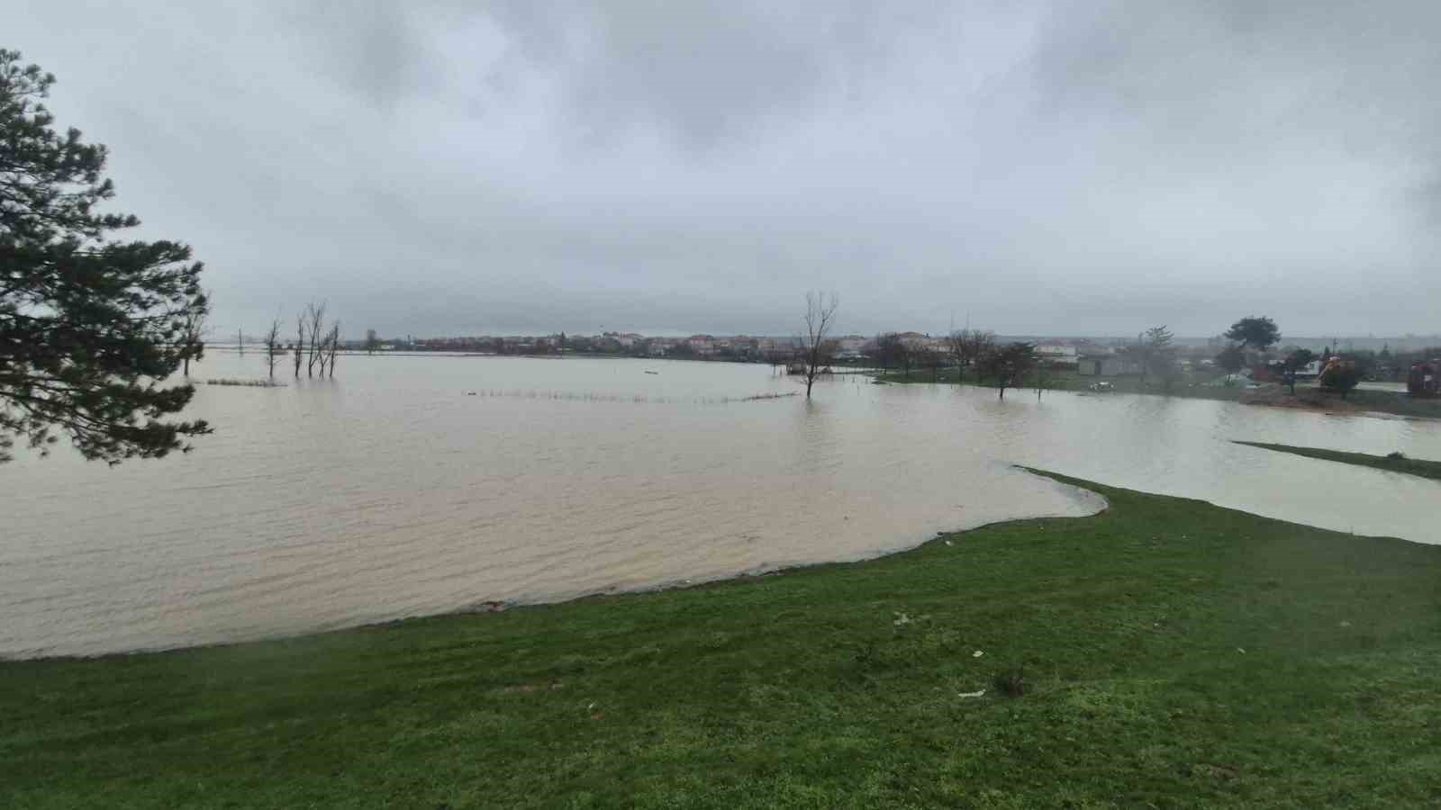 Meriç Nehri’nden taşan sular yaşam alanlarına kadar ulaştı
