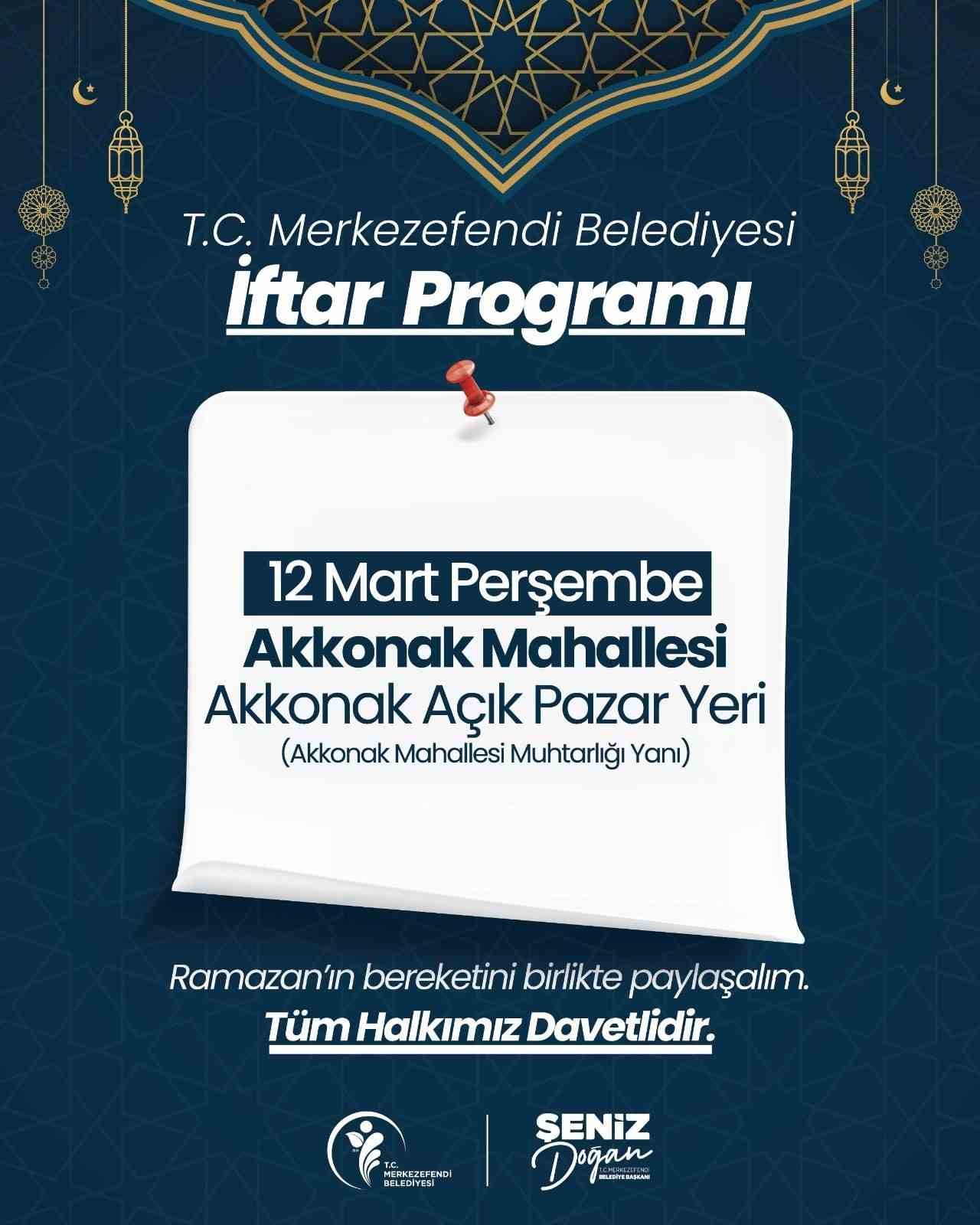 Merkezefendi Belediyesinin gönül sofrası Akkonak Mahallesi’ne kurulacak
