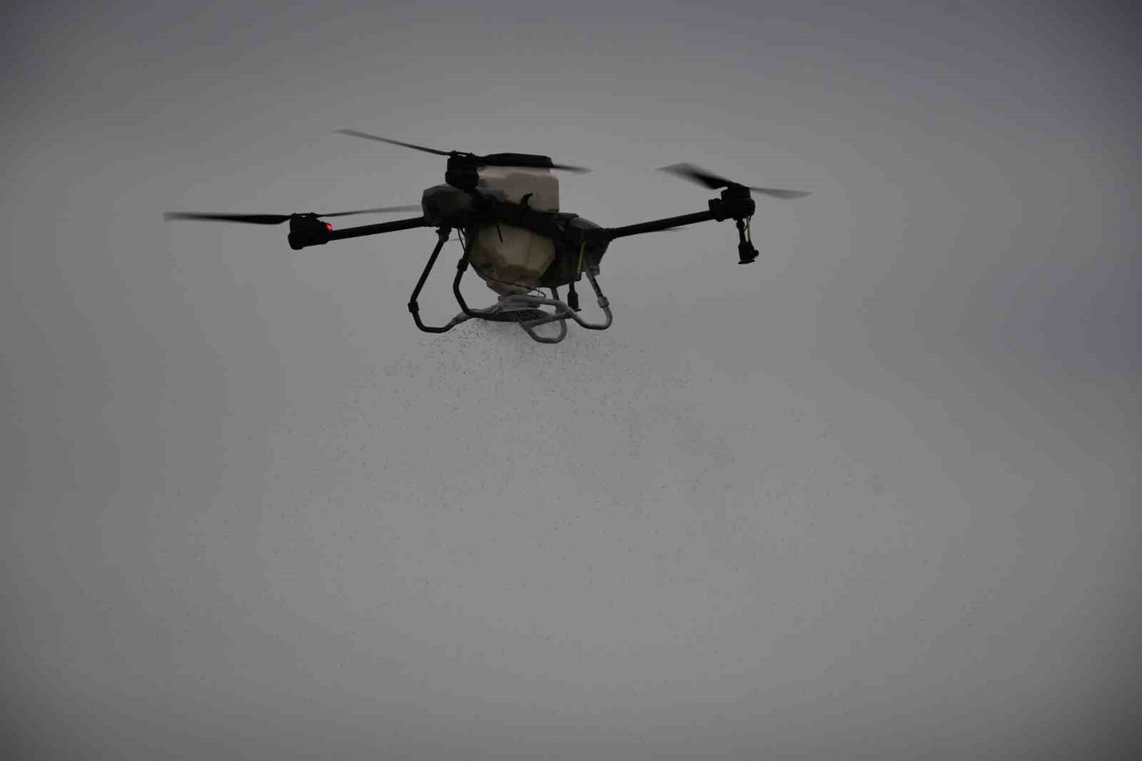 Mersin’de dronla gübreleme ve ilaçlama çiftçinin zayiatını sıfıra indirdi, zamandan tasarruf sağladı
