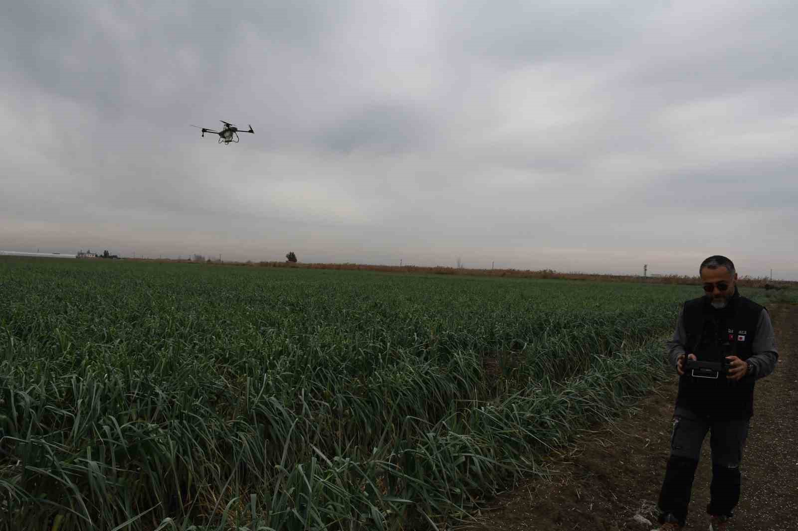Mersin’de dronla gübreleme ve ilaçlama çiftçinin zayiatını sıfıra indirdi, zamandan tasarruf sağladı
