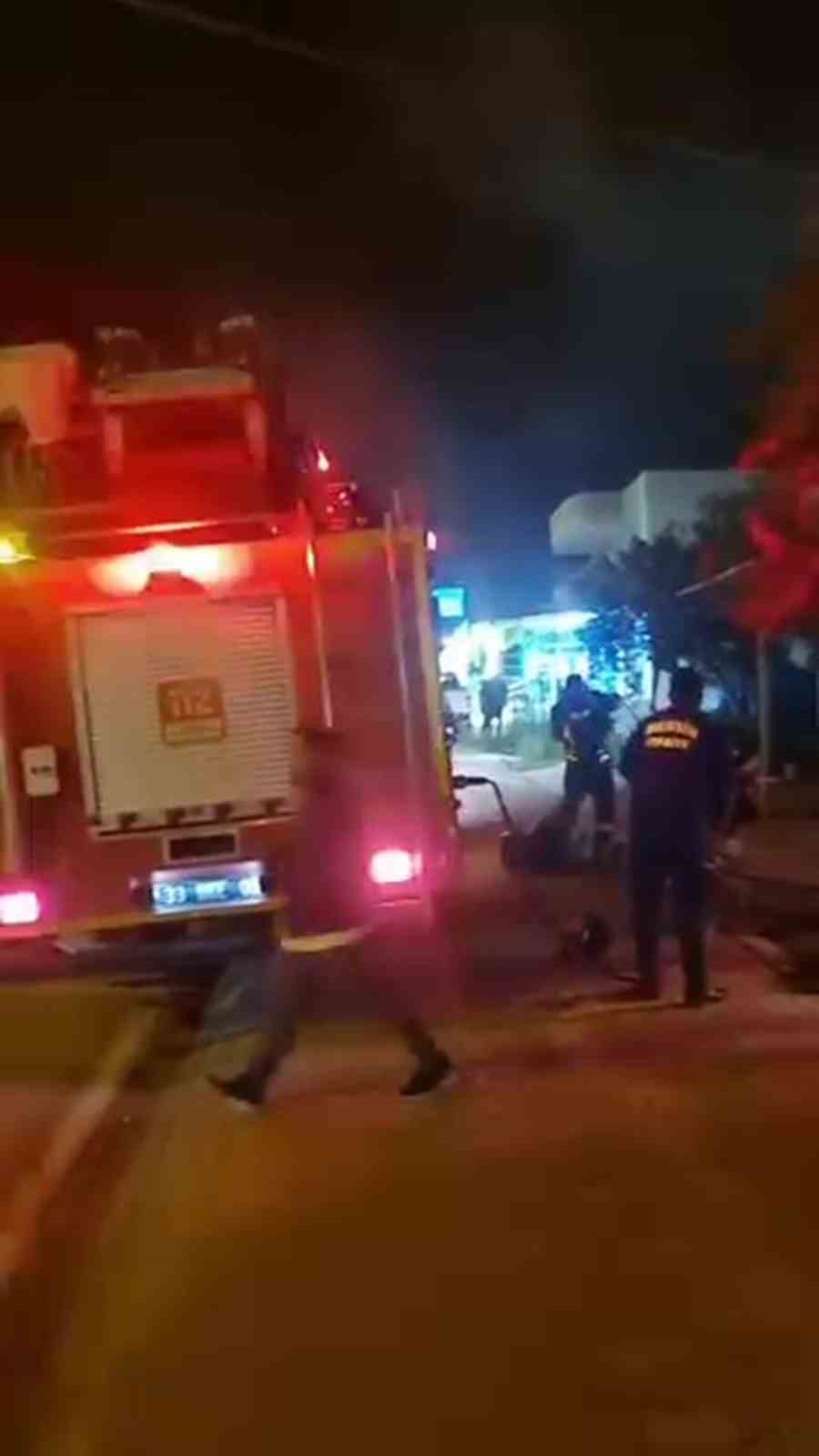 Mersin’de ev yangını
