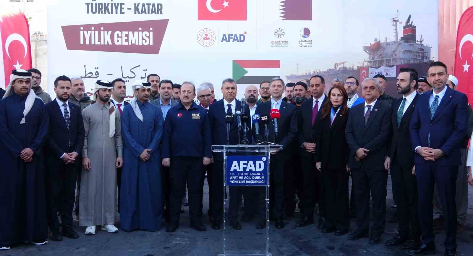 Mersin’den Sudan’a 6. İyilik Gemisi uğurlandı
