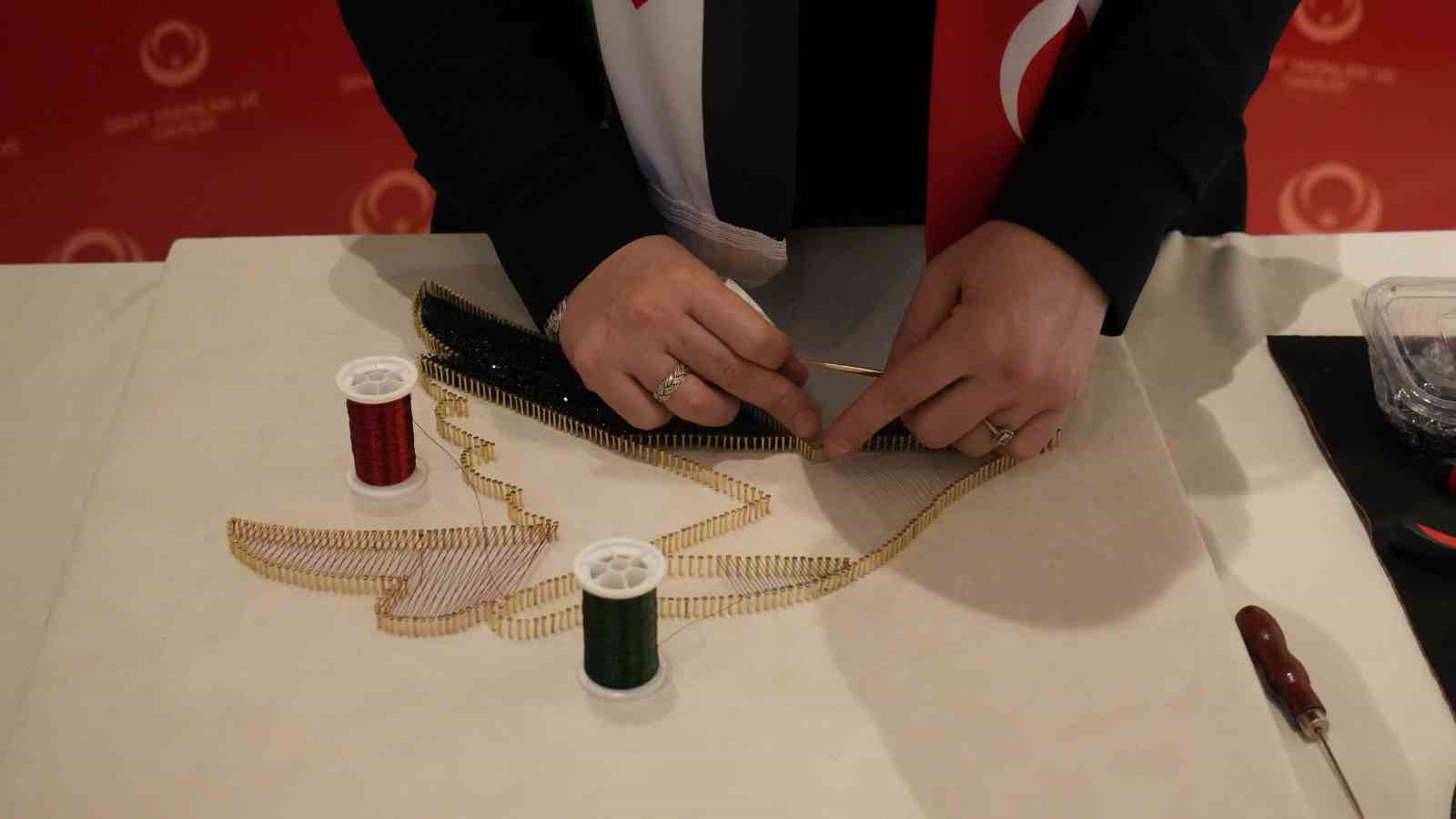 Millet Kütüphanesi’nde ’Gazze’ temalı filografi sergisi açıldı
