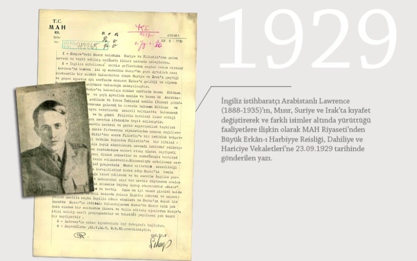 MİT’ten ‘Lawrence’a dair 87 yıllık tarihi belge: Cumhuriyet döneminde de adım adım takip
