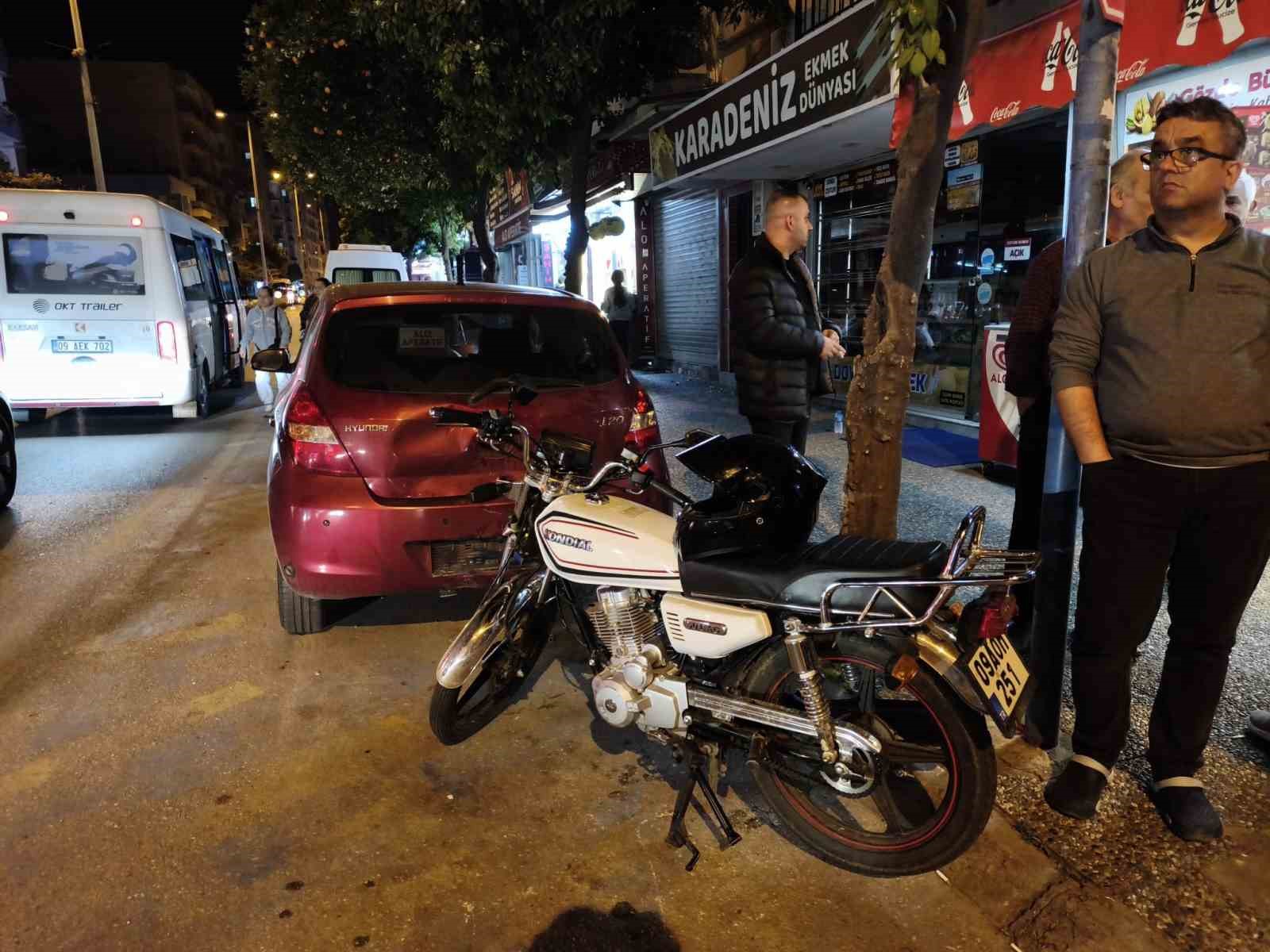 Motosiklet sürücüsünün ölümden döndüğü kaza kamerada
