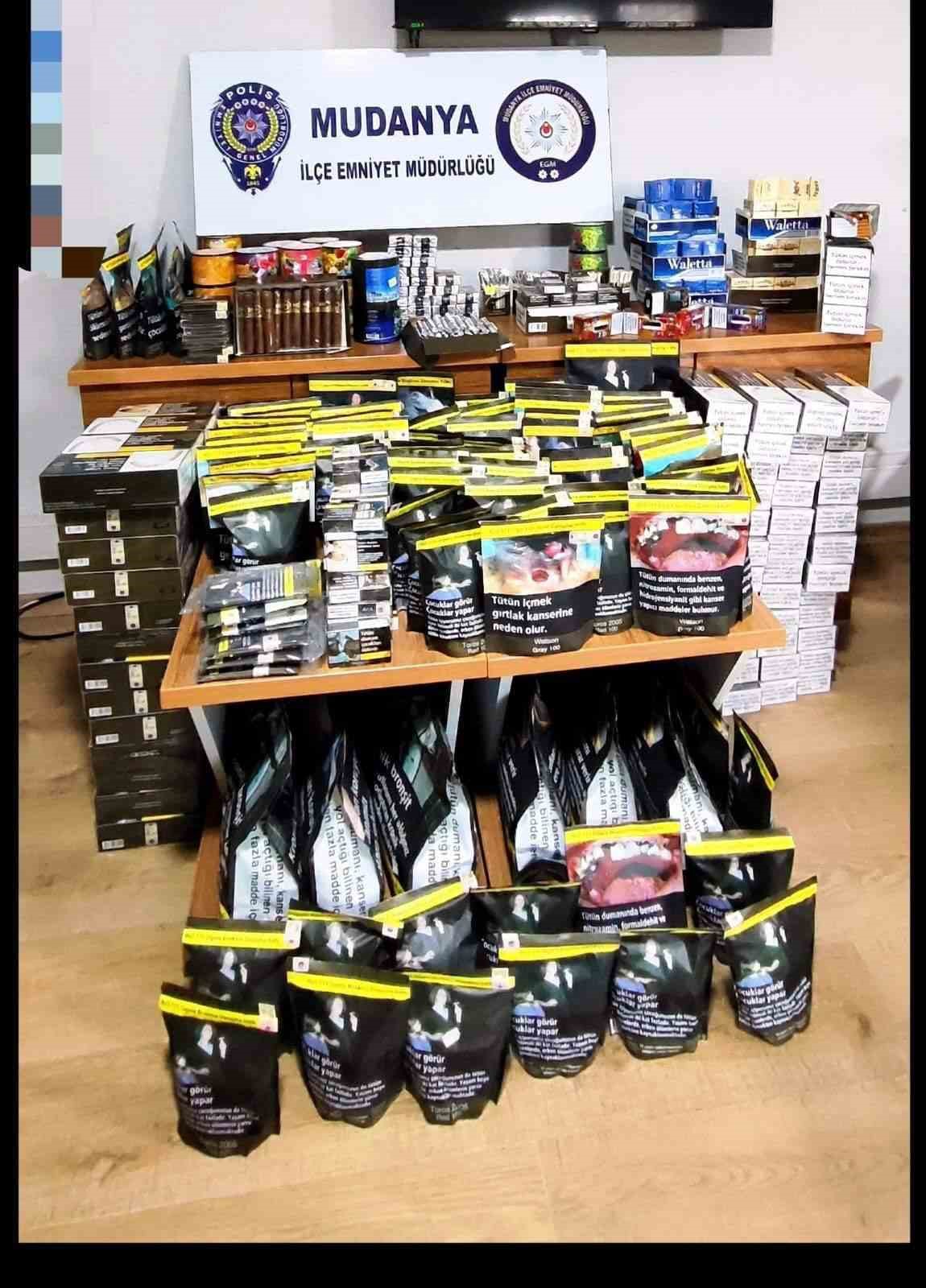 Mudanya’da kaçak tütün operasyonu...
