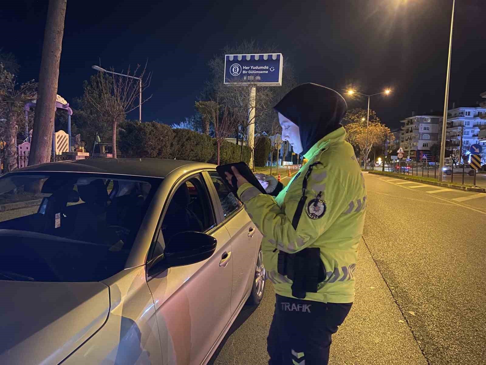 Mudanya’da trafikte huzur için gece denetimi
