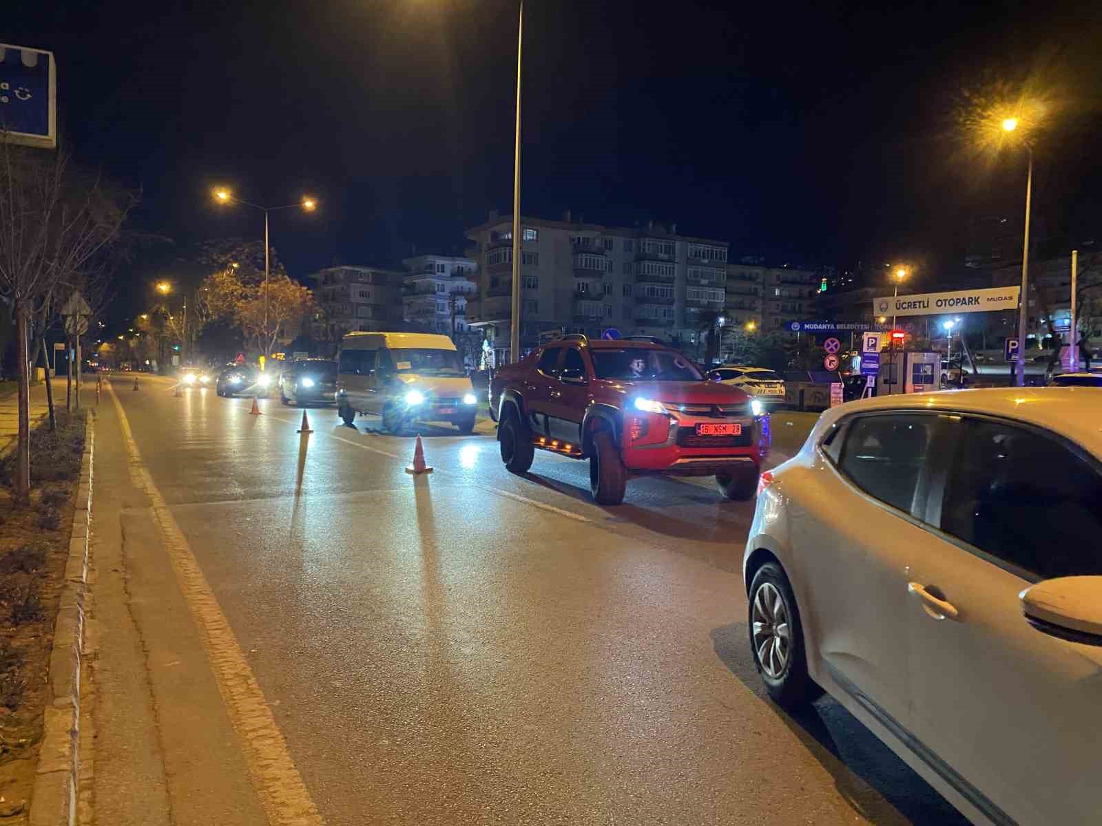 Mudanya’da trafikte huzur için gece denetimi

