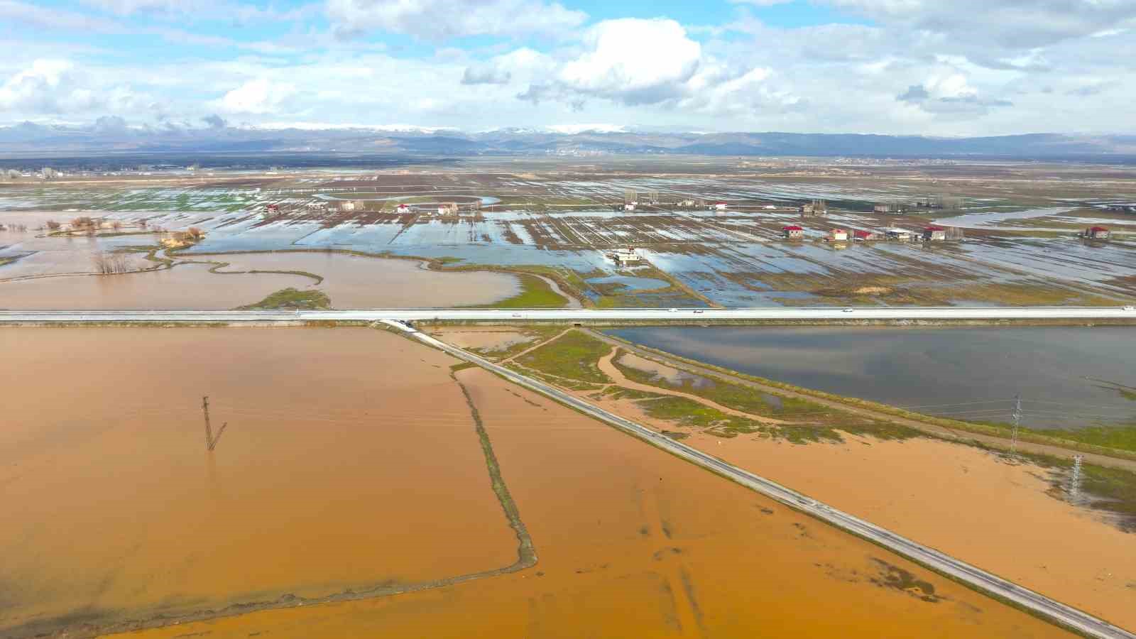 Muş’ta eriyen kar ve sağanak ovayı sular altında bıraktı
