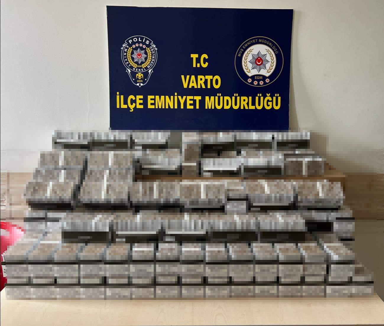 Muş’ta kaçak sigara operasyonu: Bin 766 paket ve 35 bin makaron ele geçirildi
