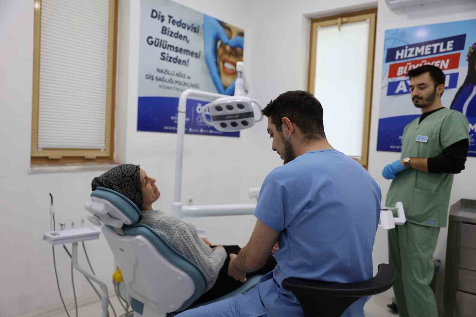 Nazilli Ağız ve Diş Sağlığı Polikliniği’ne vatandaşlardan yoğun ilgi
