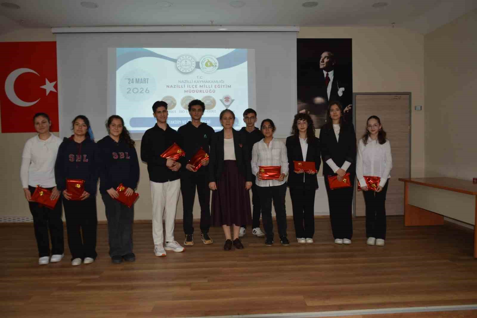 Nazilli’de projeleri ile dereceye giren okullar için ödül töreni düzenlendi
