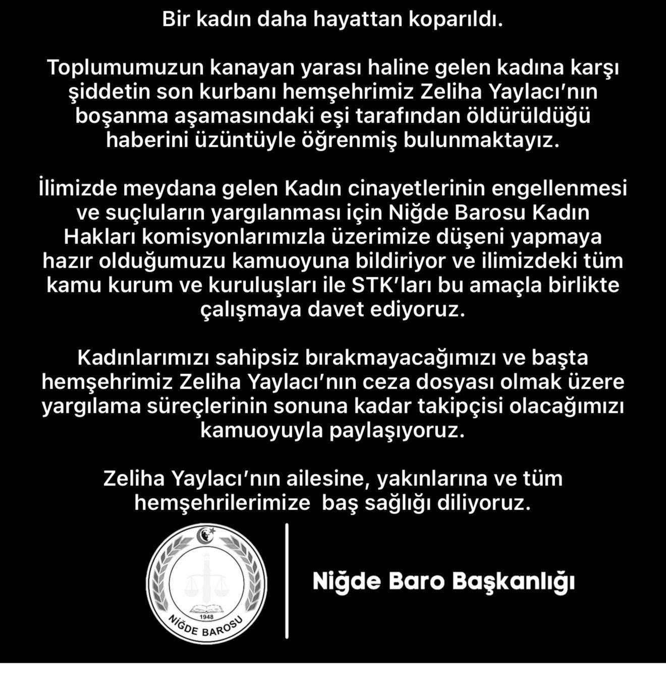 Niğde’de eşi tarafından bıçaklanan kadın yaşam mücadelesini kaybetti
Niğde’de eşi tarafından bıçaklanan kadın yaşam mücadelesini kaybetti