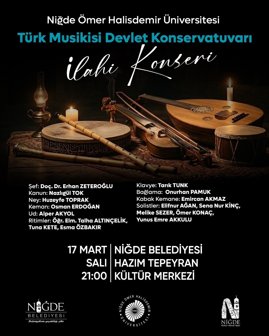 Niğde’de ilahi rüzgarı esecek
Niğde’de ilahi rüzgarı esecek