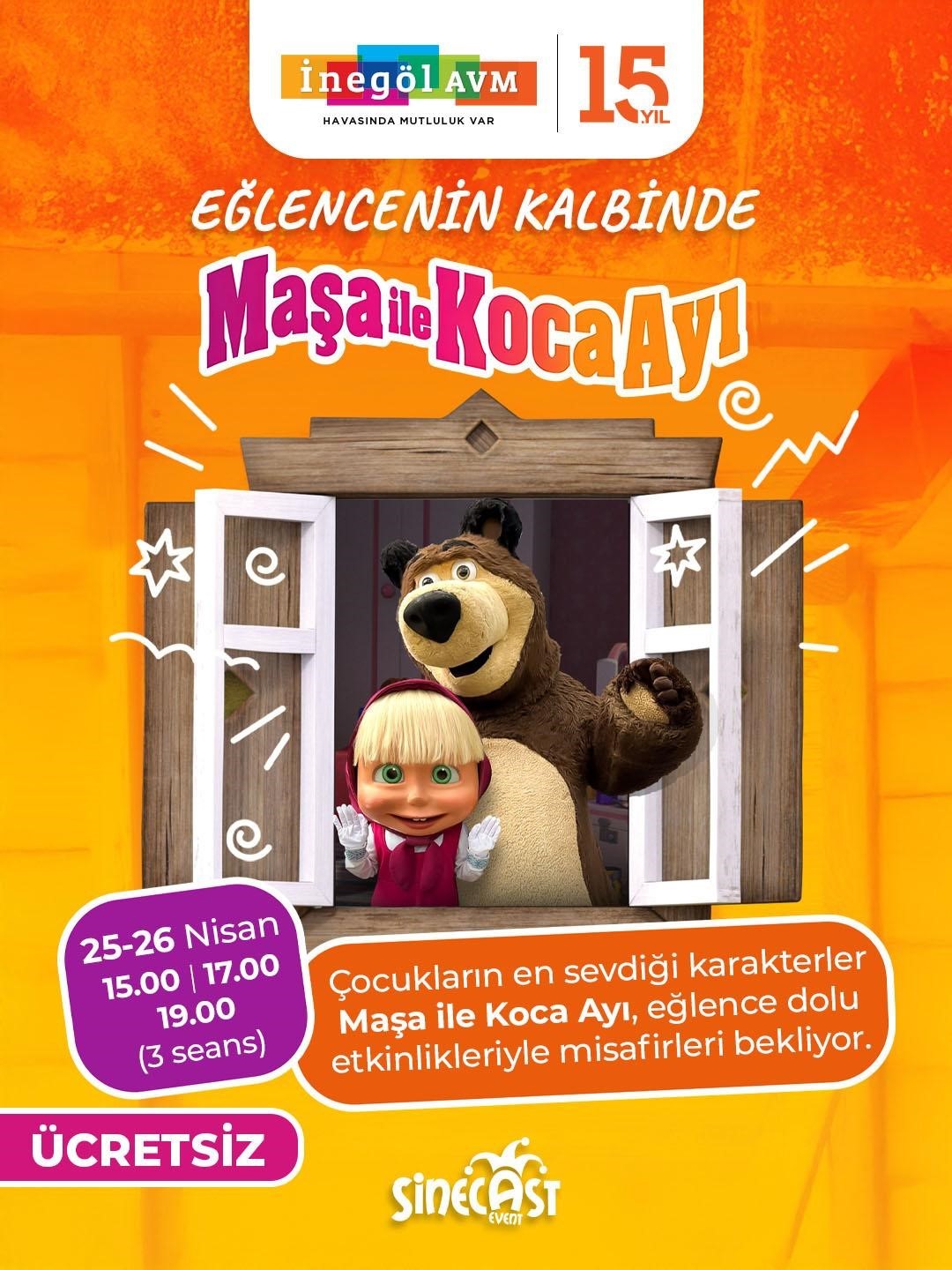 Nisan ayı İnegöl AVM’de çocuklar için bayram coşkusuna dönüşüyor
