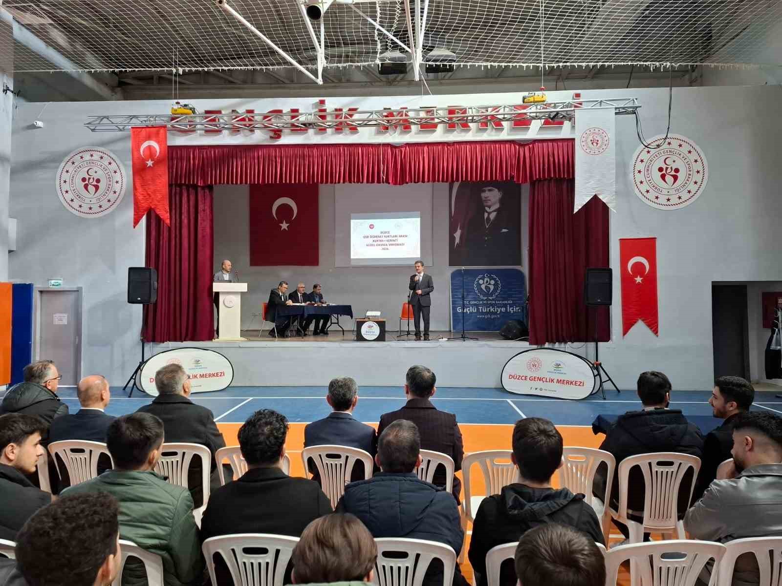 Öğrenci yurtları arası Kur’an-ı kerim ve ezanı güzel okuma yarışması düzenlendi
