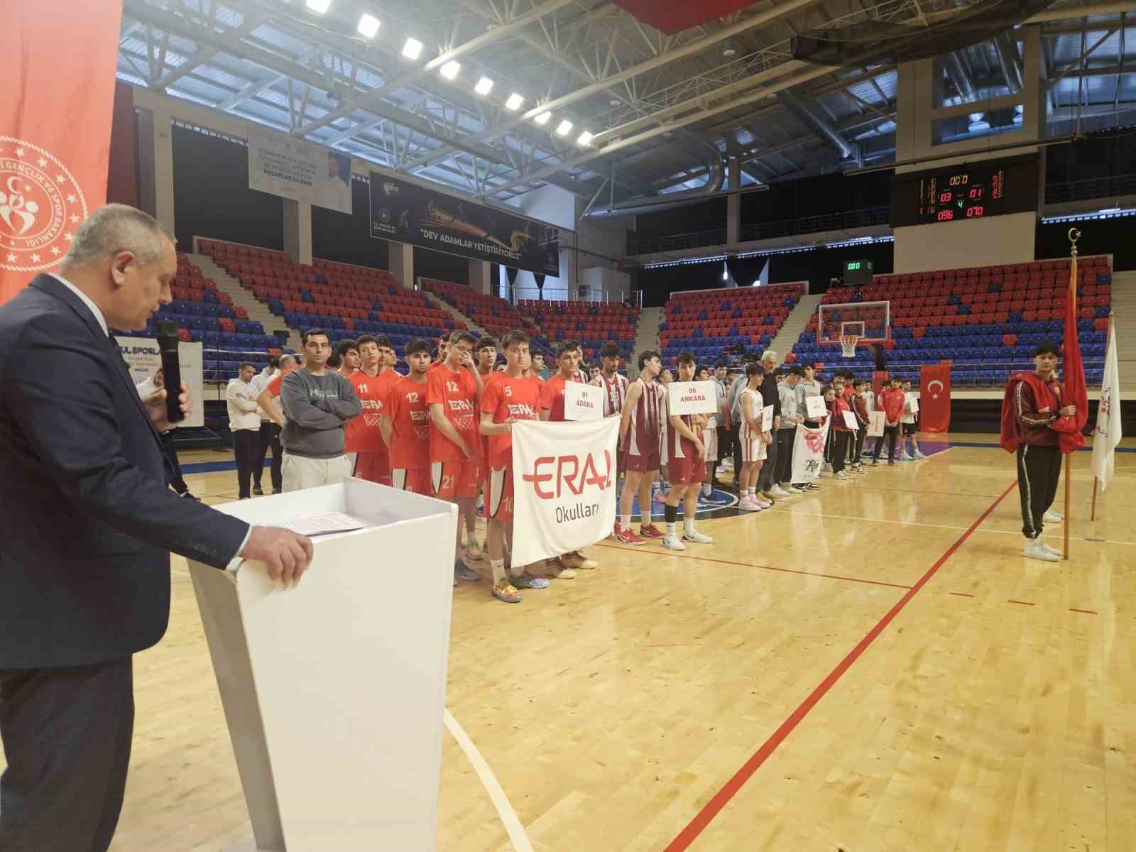 Okul Sporları Basketbol Gençler A Yarı Final Müsabakaları açılış seremonisi yapıldı
