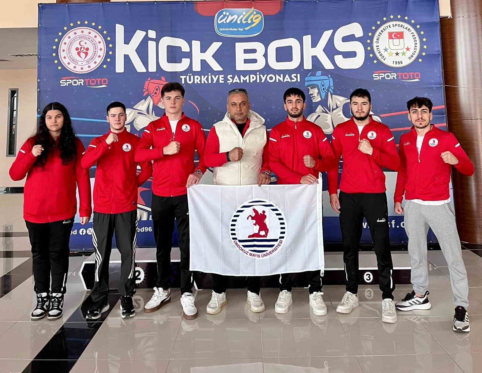OMÜ kick boksta Türkiye kürsüsünde: 1 altın, 1 bronz
