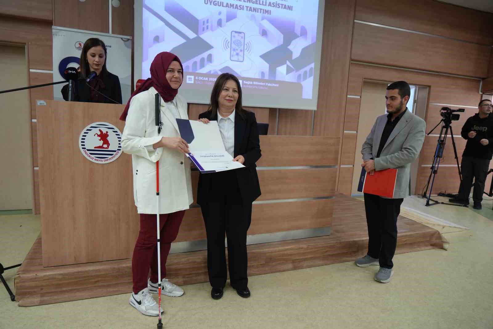 OMÜ’de görme engelliler için yapay zekâ destekli asistan devrede
