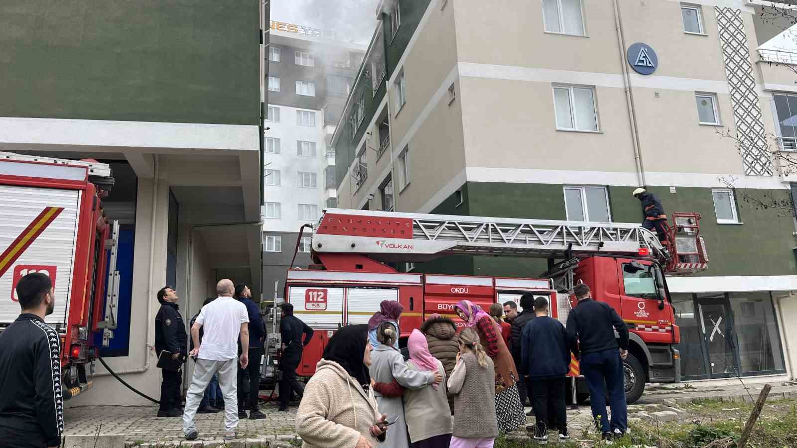Ordu’da dairede yangın paniği
