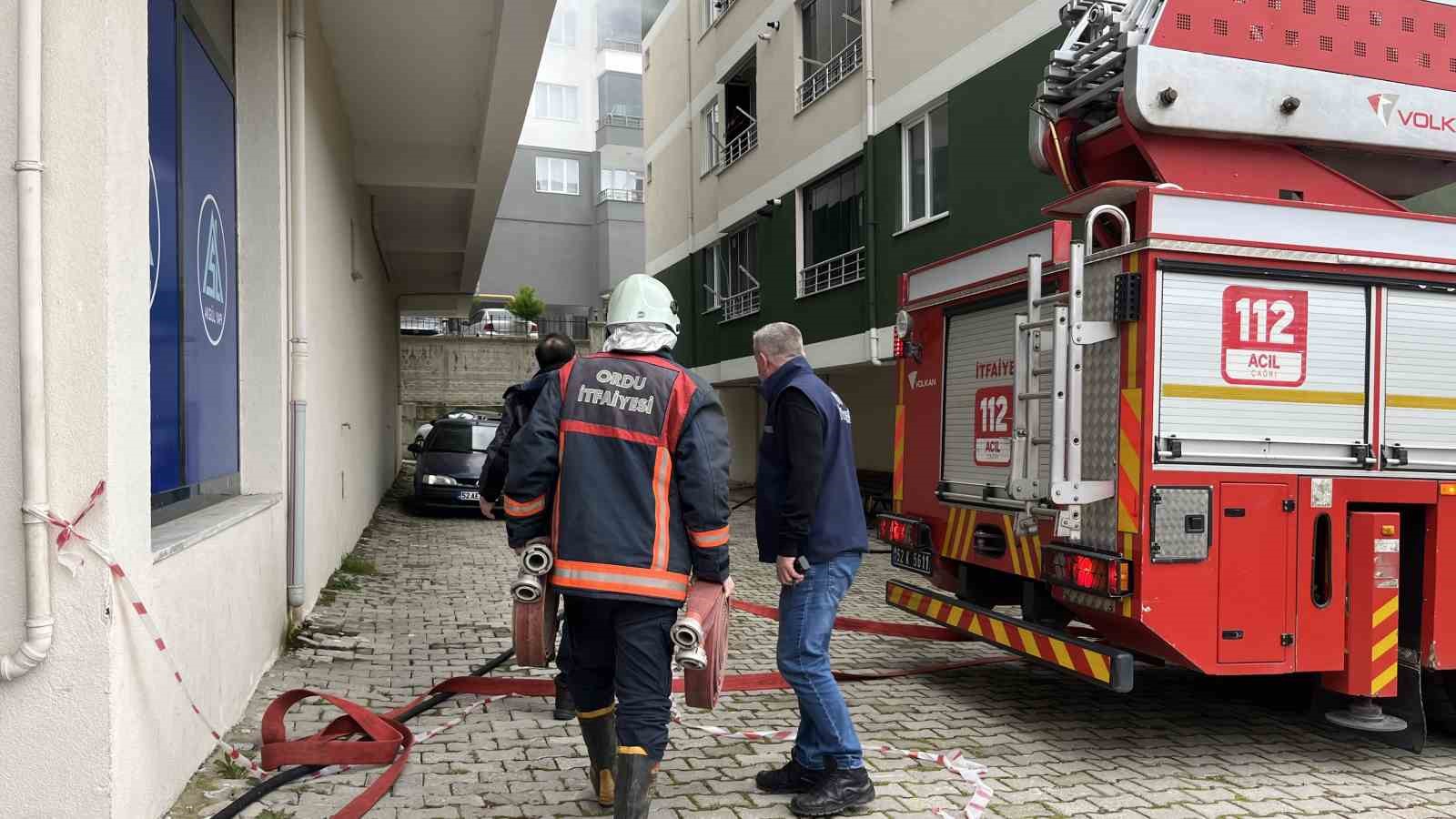Ordu’da dairede yangın paniği
