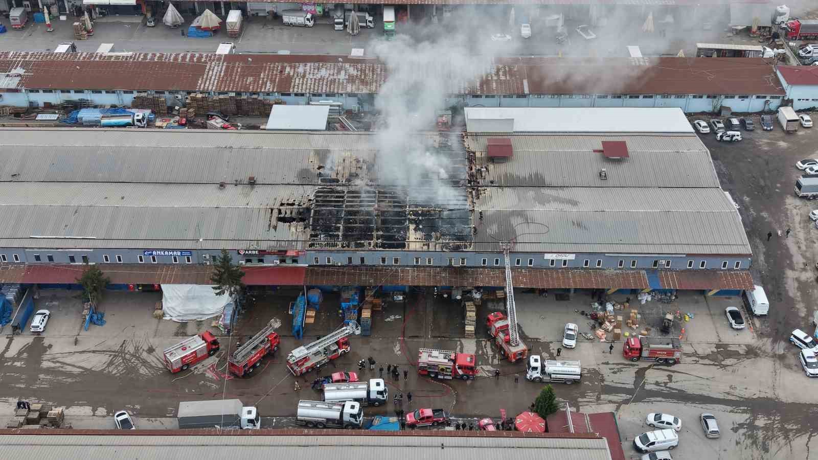 Ordu’da market deposunda yangın
