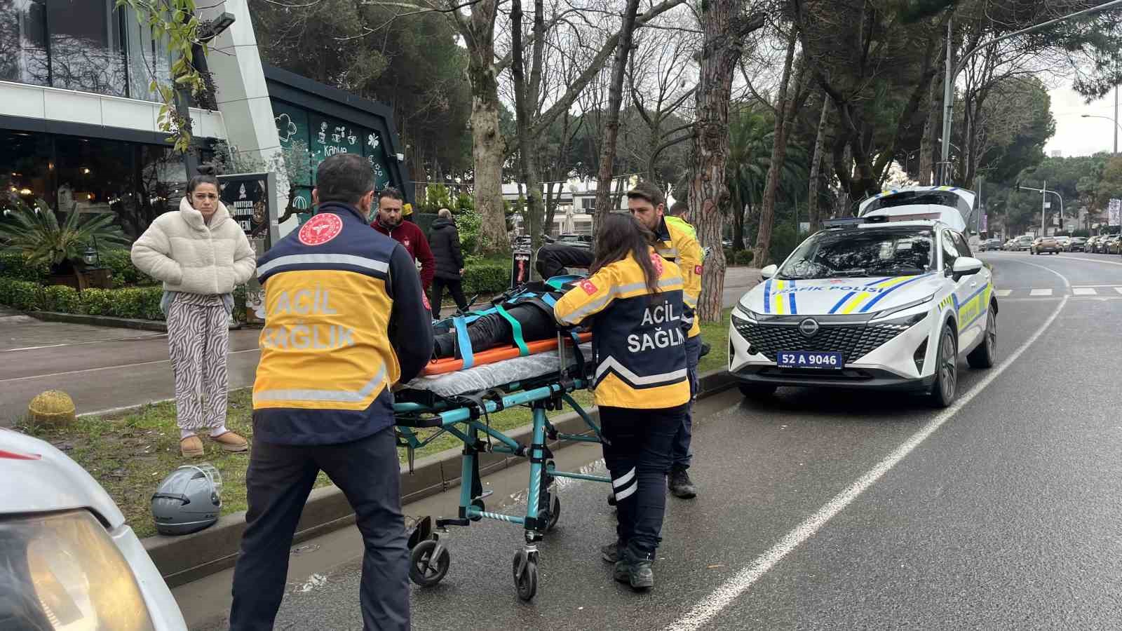 Ordu’da otomobil ile çarpışan motosikletli yaralandı: Kaza anı araç kamerasına yansıdı
