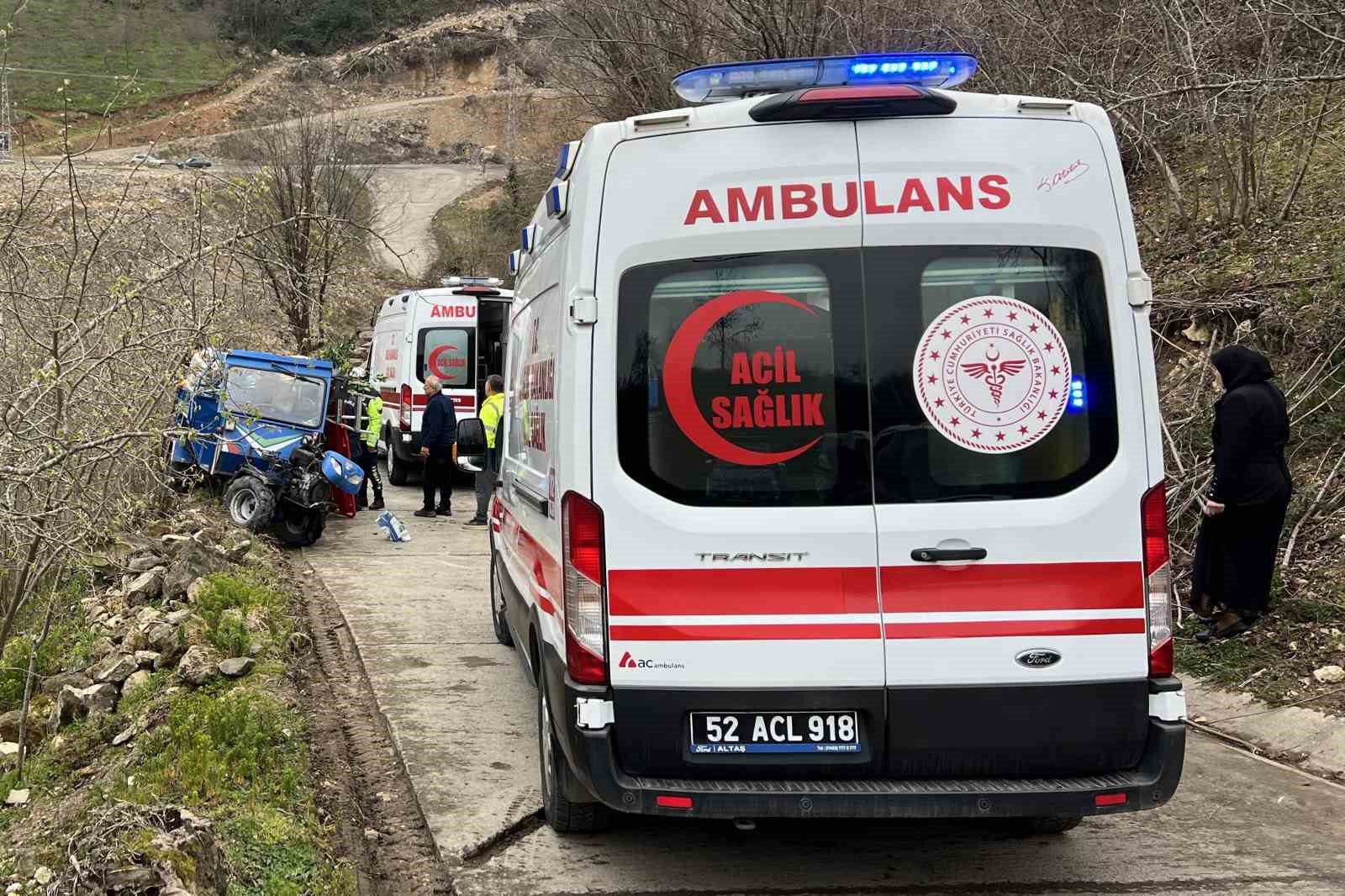 Ordu’da patpat kazası: 1’i ağır 2 yaralı
