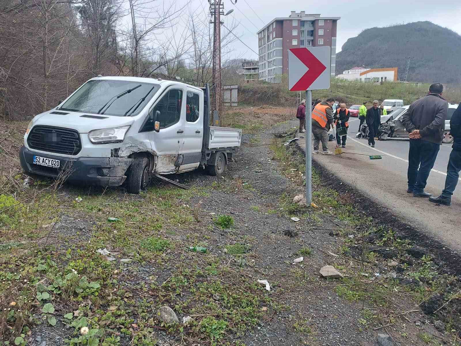 Ordu’da trafik kazası: 2 yaralı
