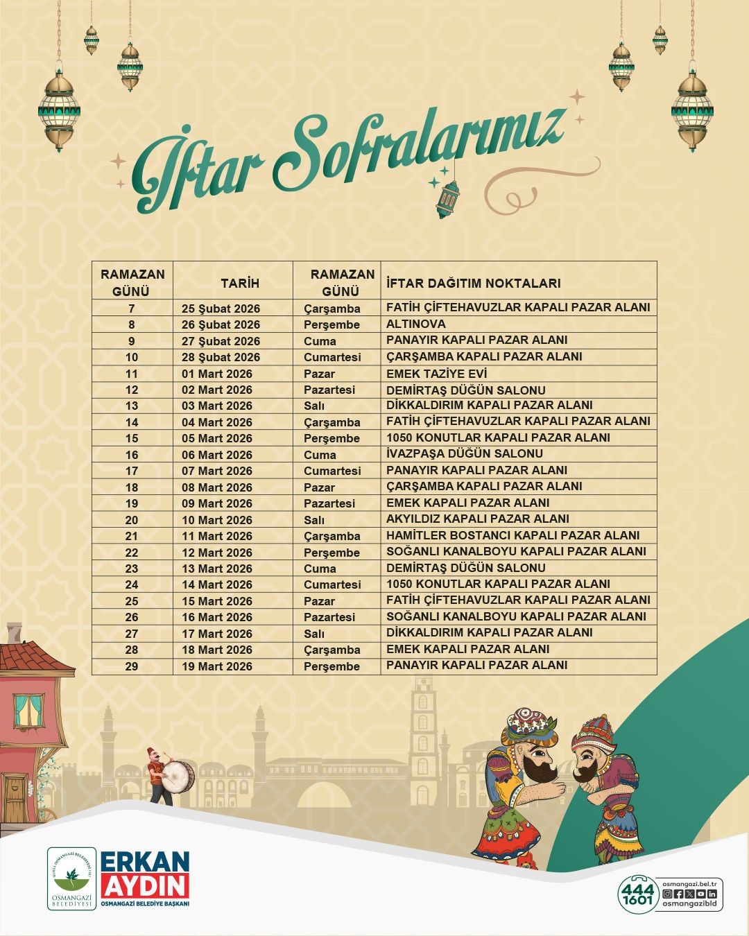 Osmangazi’de Ramazan coşkusu meydanlara taşıyor
