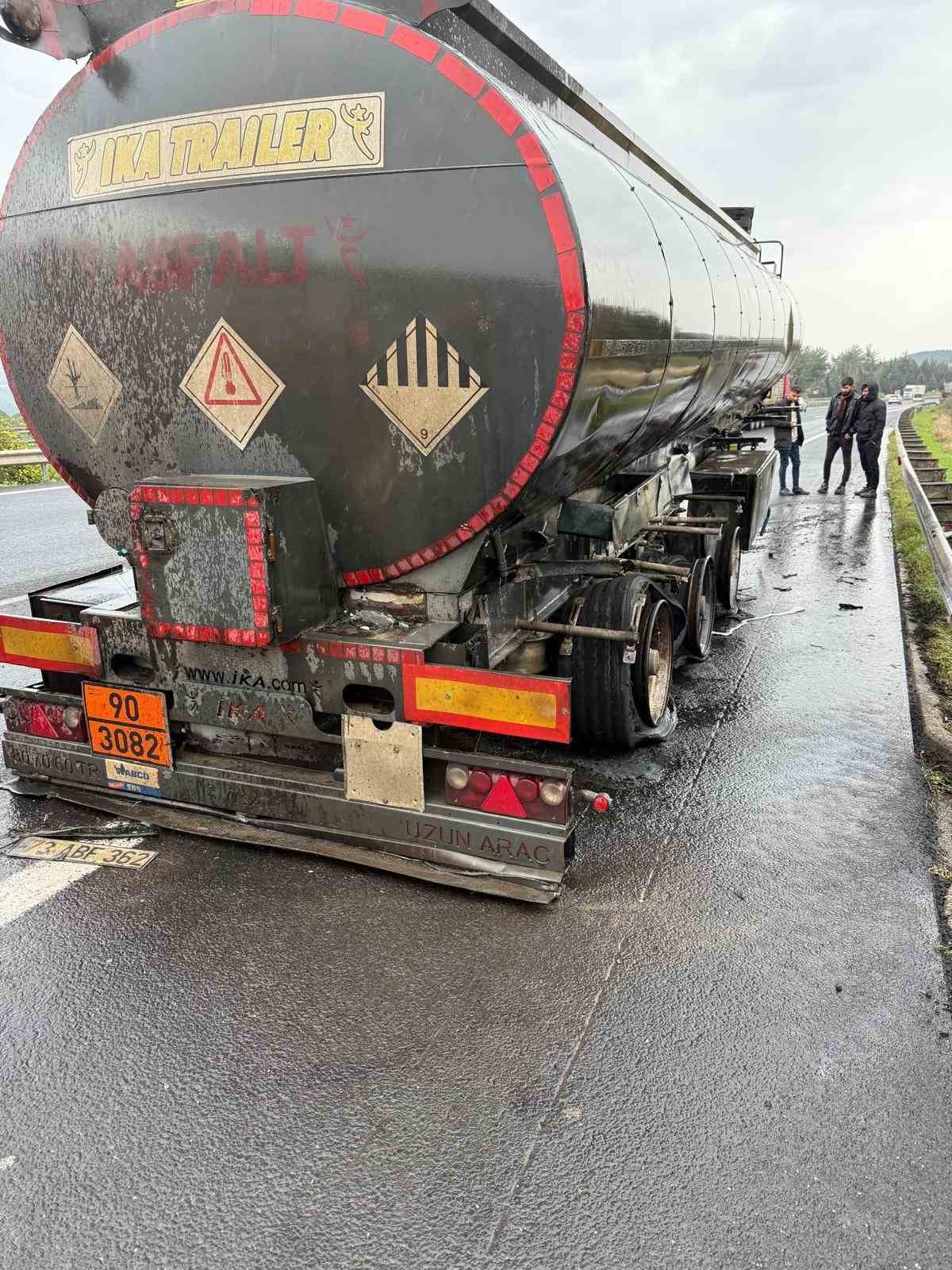 Osmaniye’de akaryakıt tankerinde çıkan yangın söndürüldü
