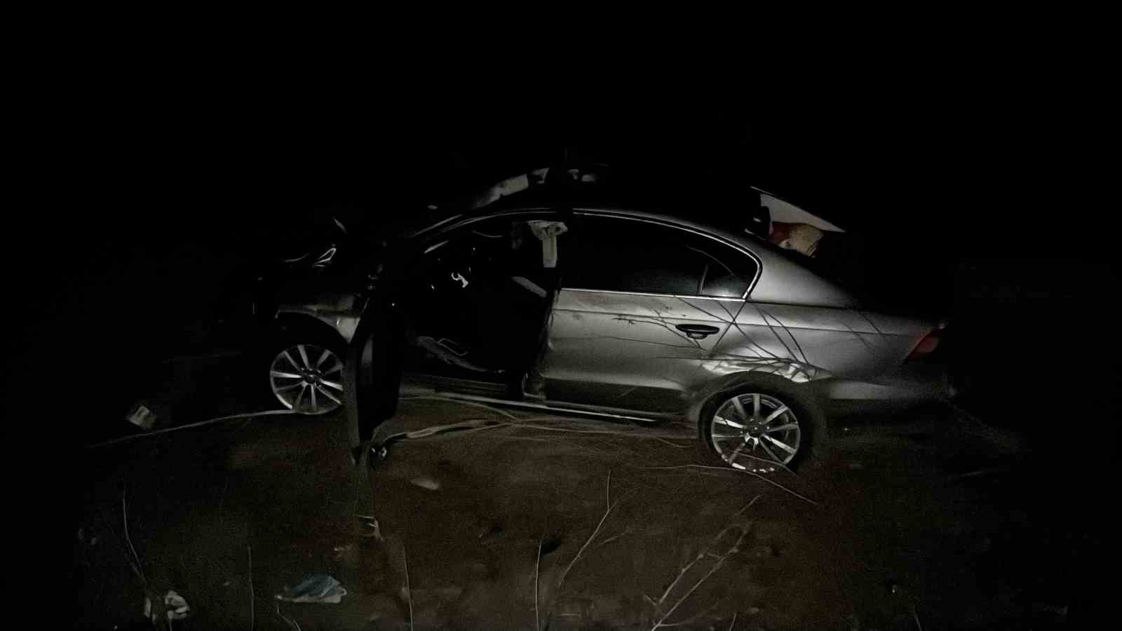 Otomobil kara yoluna çıkan ata çarptı: 3 yaralı
