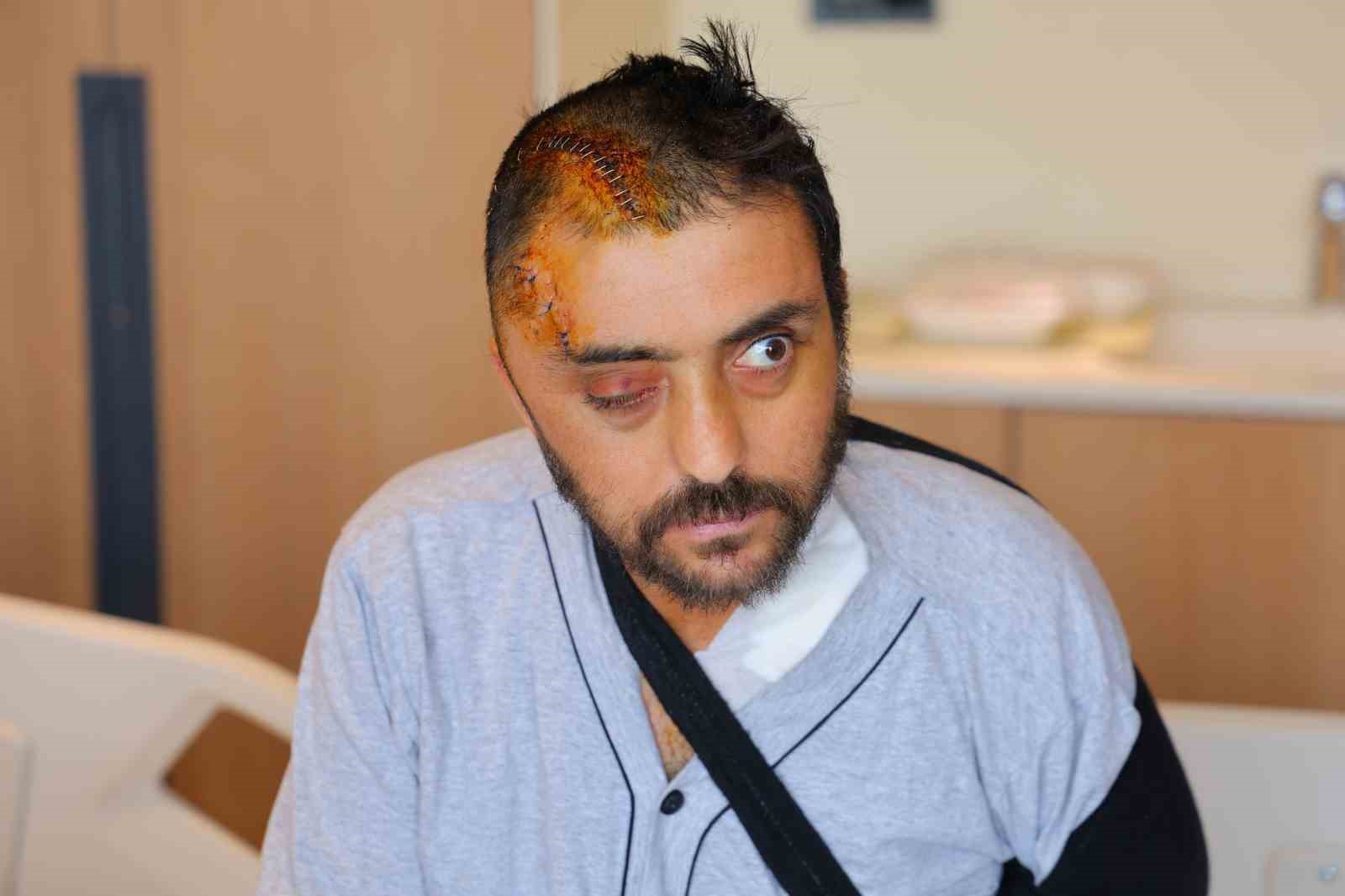 Otomobille giderken kafasına kaya yuvarlandı, başarılı ameliyatla sağlığına kavuştu
