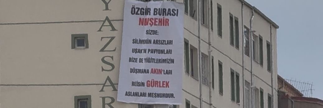 Özgür Özel’in Nevşehir mitingine pankart damga vurdu
