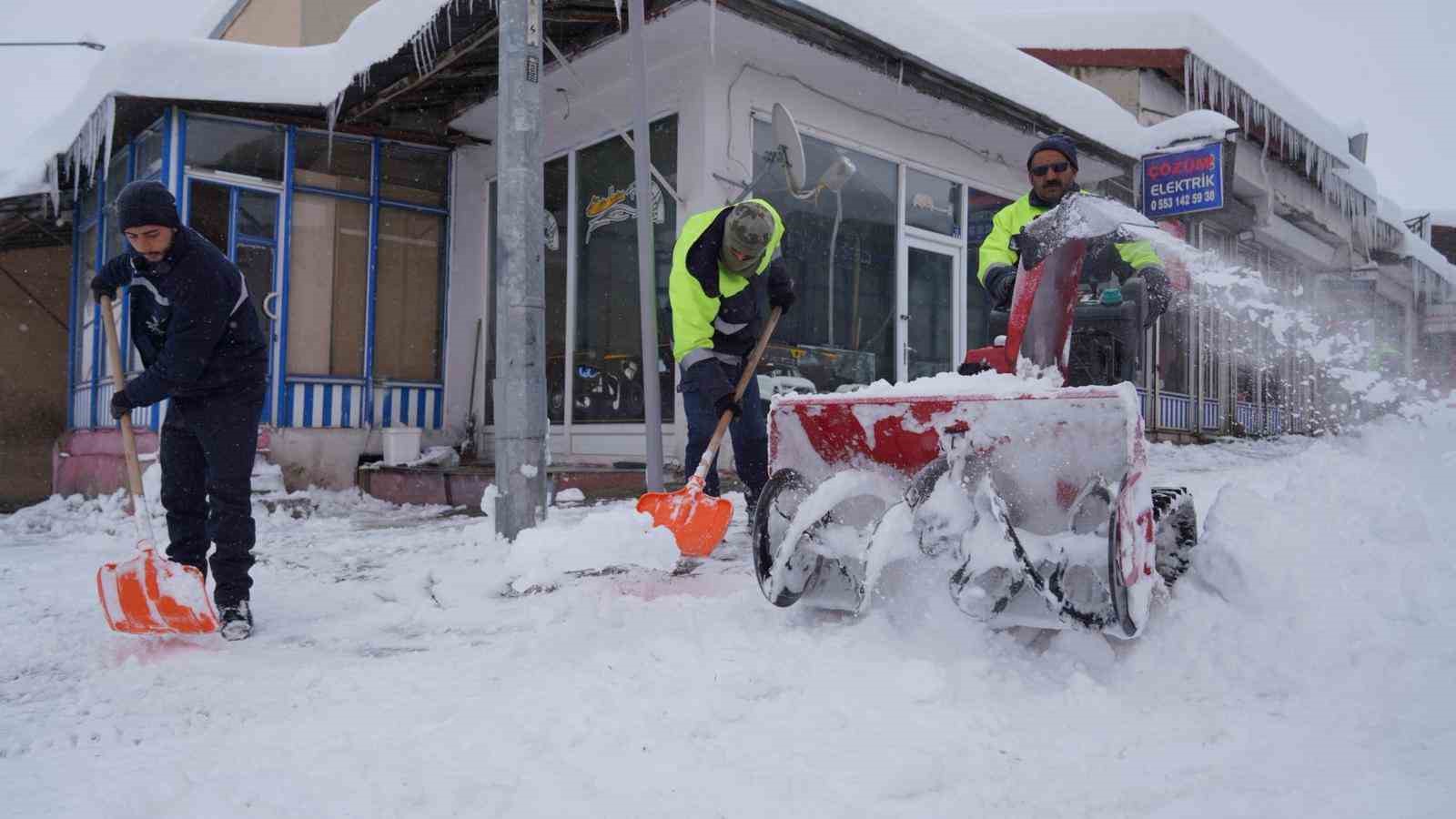 Palandöken Belediyesi karla mücadelede sahada
