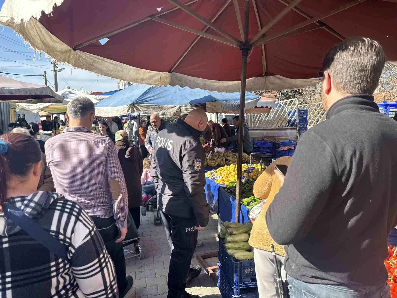 Pazarda cüzdan hırsızlığı iddiası polisi harekete geçirdi
