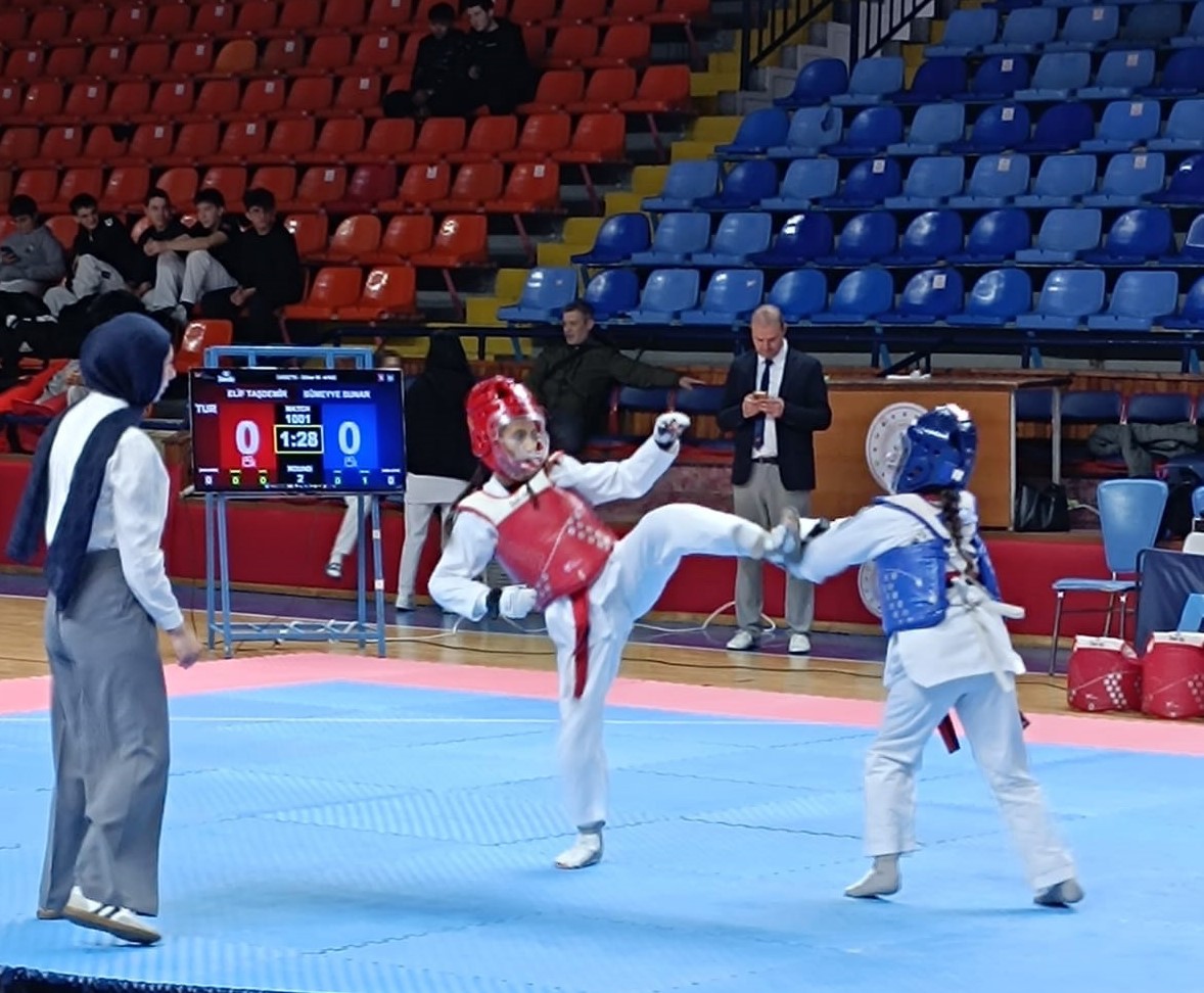 Pazarlar Spor Lisesi’nden, taekwondo il müsabakalarına damga
